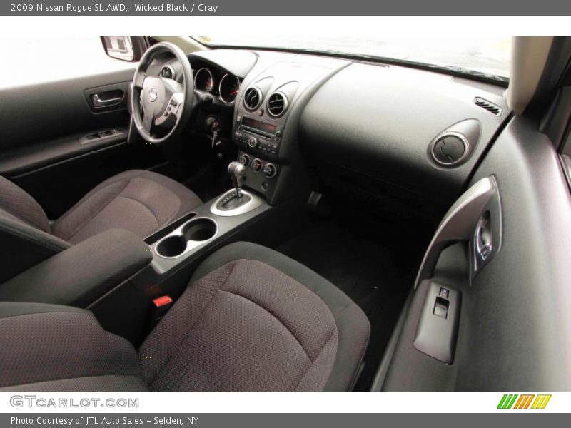 Wicked Black / Gray 2009 Nissan Rogue SL AWD