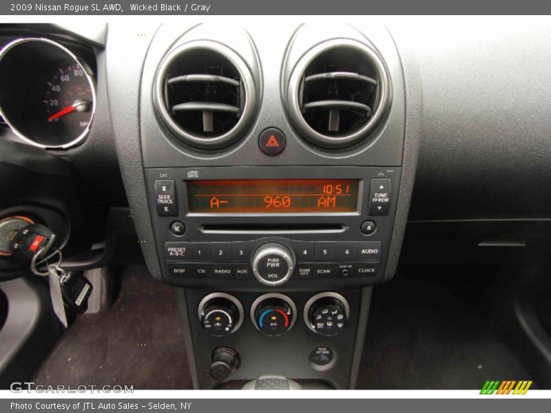 Wicked Black / Gray 2009 Nissan Rogue SL AWD