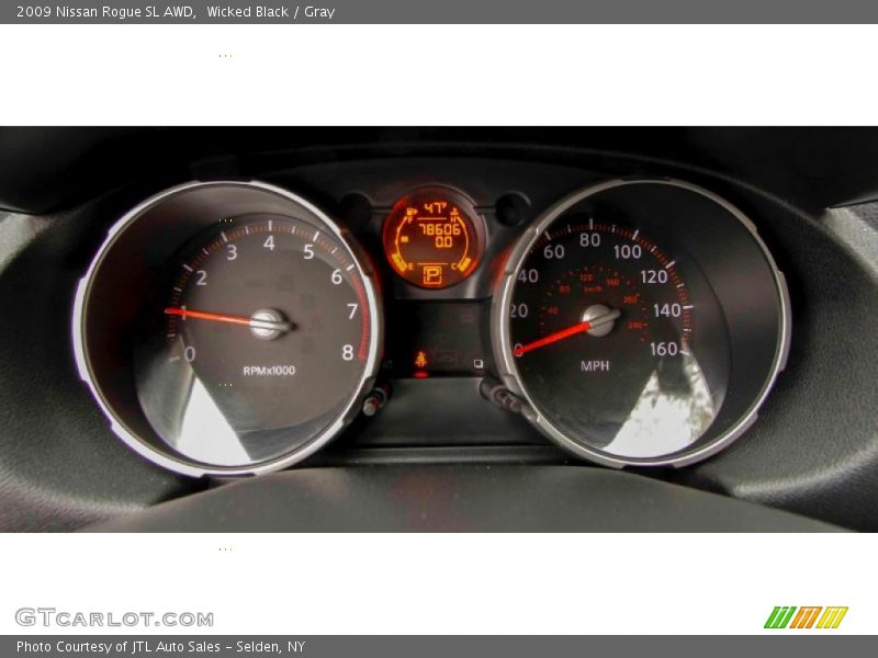 Wicked Black / Gray 2009 Nissan Rogue SL AWD