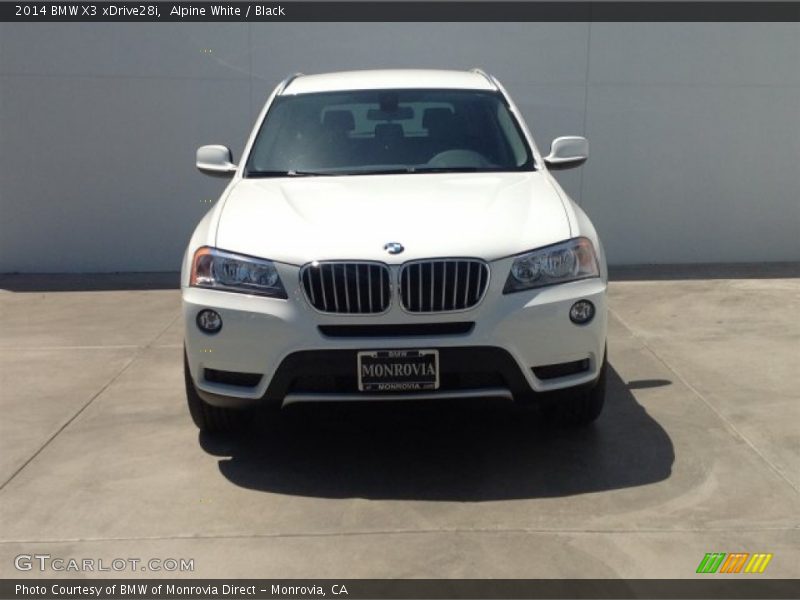 Alpine White / Black 2014 BMW X3 xDrive28i