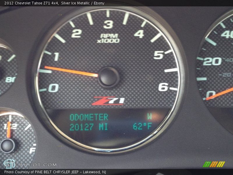 Silver Ice Metallic / Ebony 2012 Chevrolet Tahoe Z71 4x4