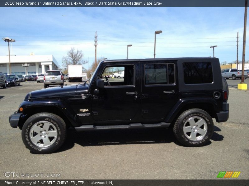 Black / Dark Slate Gray/Medium Slate Gray 2010 Jeep Wrangler Unlimited Sahara 4x4