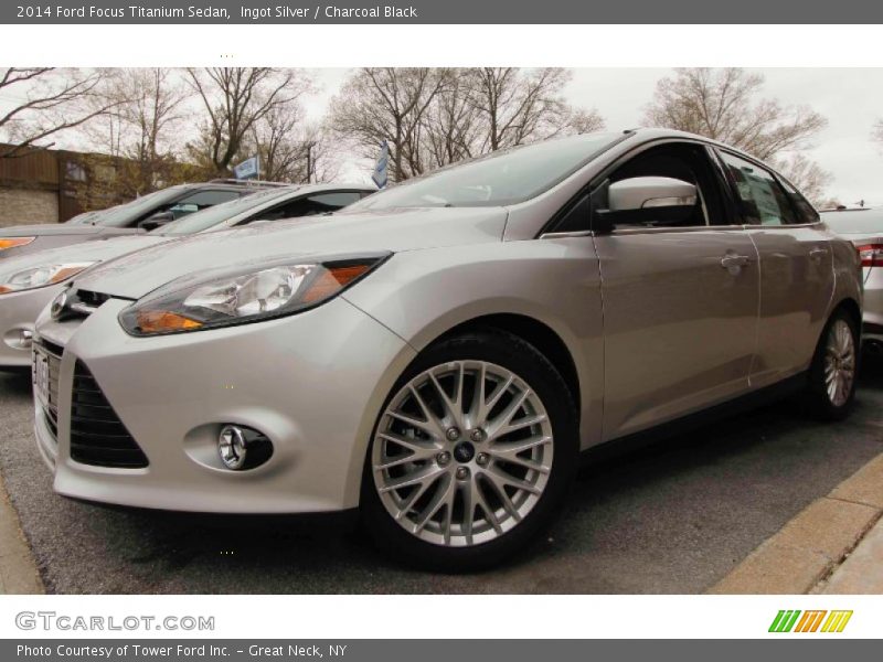 Ingot Silver / Charcoal Black 2014 Ford Focus Titanium Sedan