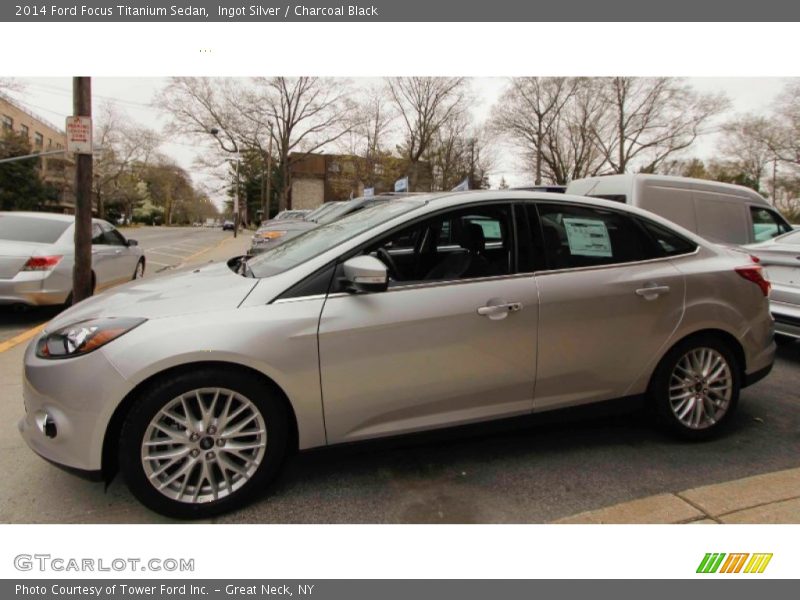 Ingot Silver / Charcoal Black 2014 Ford Focus Titanium Sedan