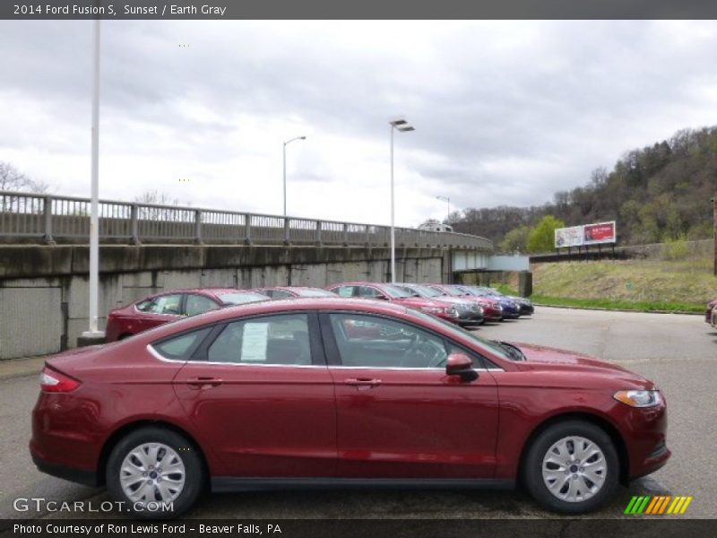 Sunset / Earth Gray 2014 Ford Fusion S