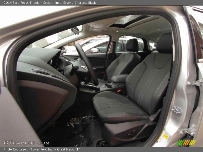 Ingot Silver / Charcoal Black 2014 Ford Focus Titanium Sedan