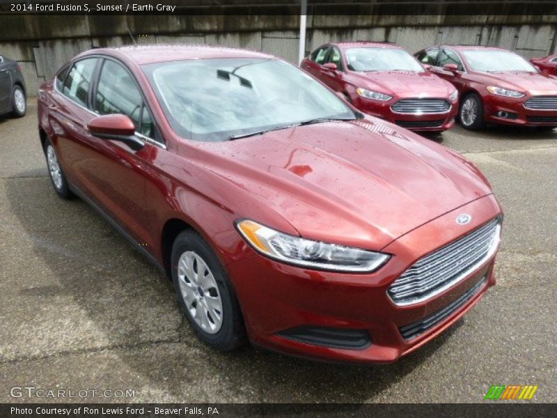 Sunset / Earth Gray 2014 Ford Fusion S