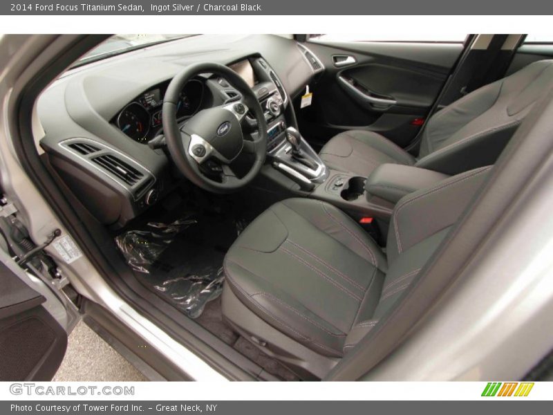 Ingot Silver / Charcoal Black 2014 Ford Focus Titanium Sedan