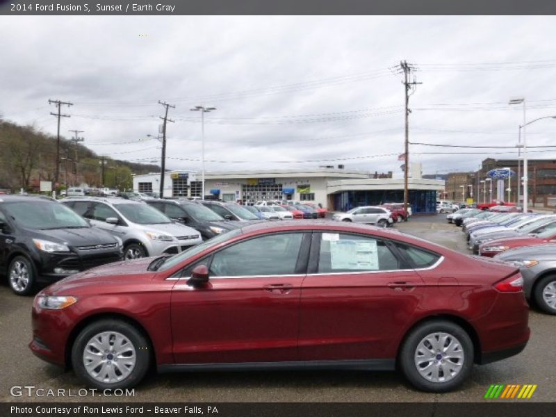 Sunset / Earth Gray 2014 Ford Fusion S