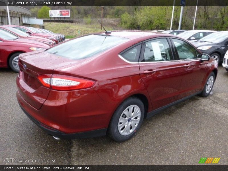 Sunset / Earth Gray 2014 Ford Fusion S