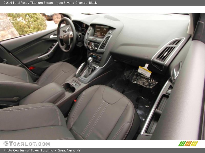 Ingot Silver / Charcoal Black 2014 Ford Focus Titanium Sedan