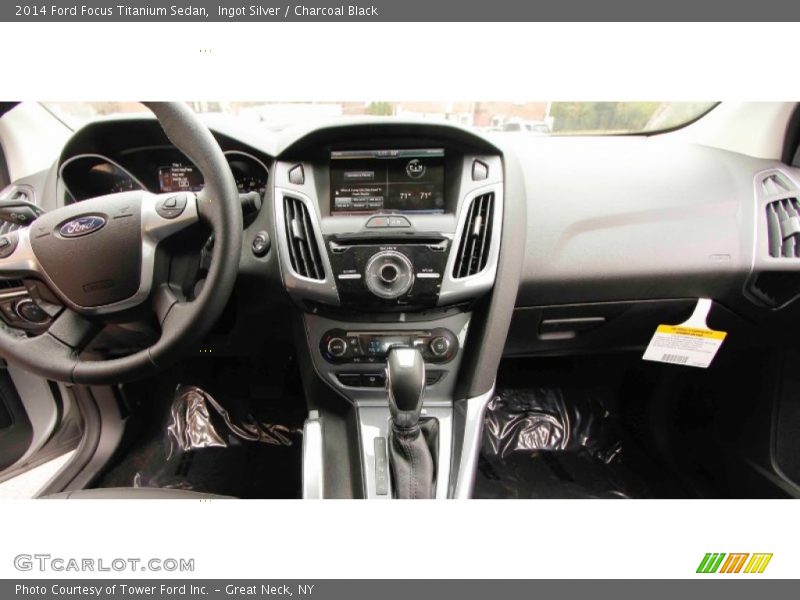 Ingot Silver / Charcoal Black 2014 Ford Focus Titanium Sedan