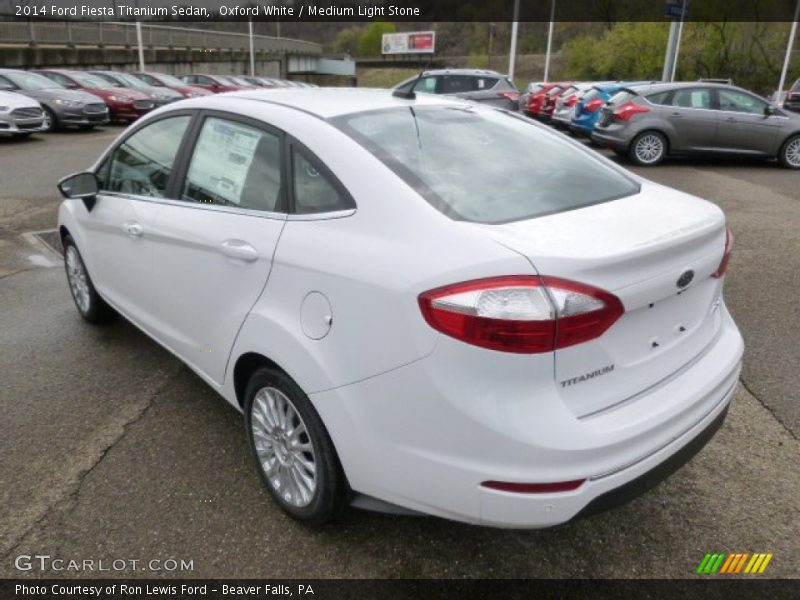 Oxford White / Medium Light Stone 2014 Ford Fiesta Titanium Sedan
