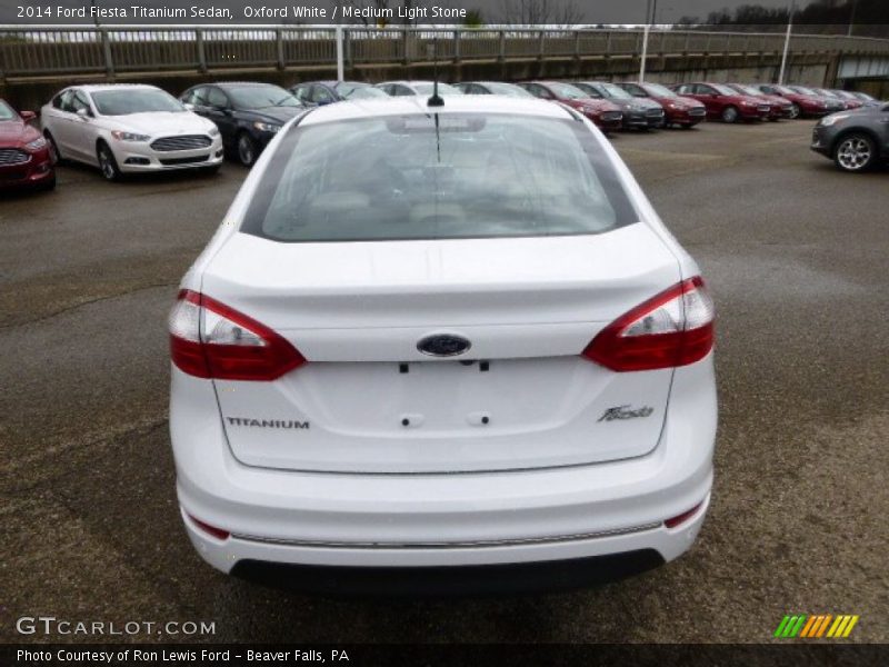 Oxford White / Medium Light Stone 2014 Ford Fiesta Titanium Sedan