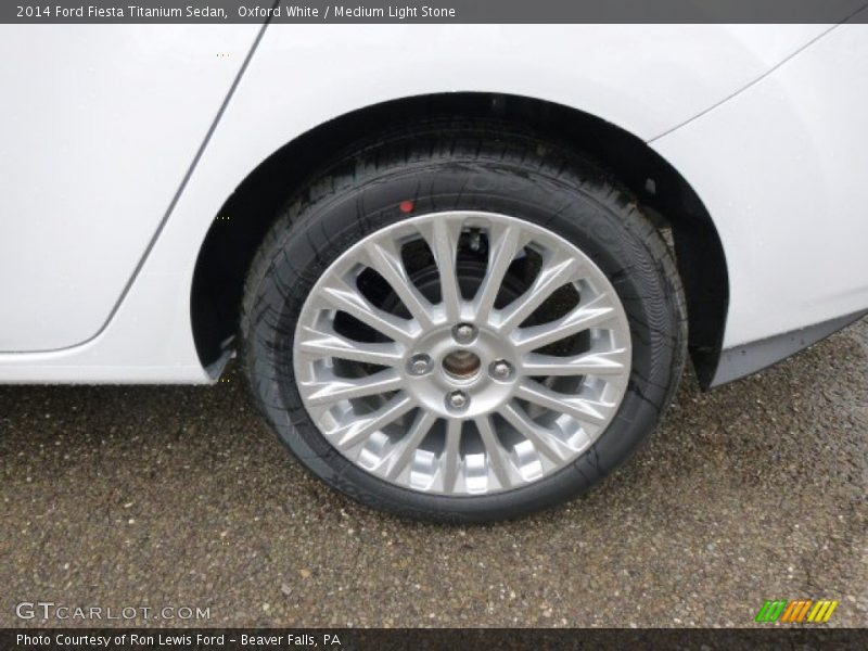 Oxford White / Medium Light Stone 2014 Ford Fiesta Titanium Sedan