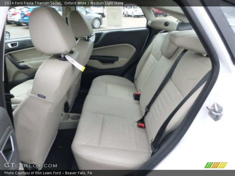 Oxford White / Medium Light Stone 2014 Ford Fiesta Titanium Sedan