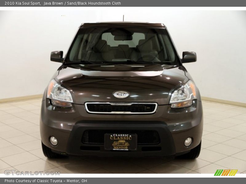 Java Brown / Sand/Black Houndstooth Cloth 2010 Kia Soul Sport