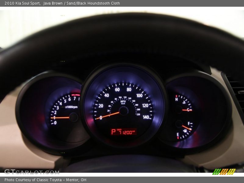 Java Brown / Sand/Black Houndstooth Cloth 2010 Kia Soul Sport