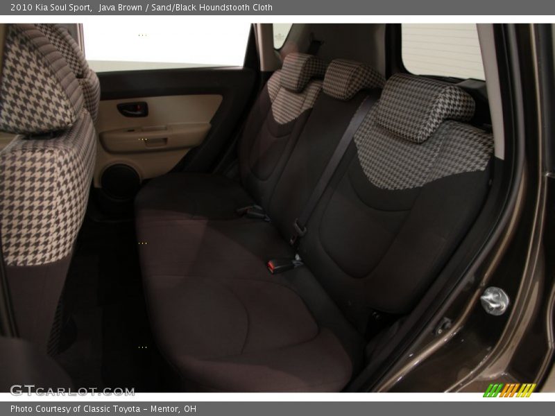 Java Brown / Sand/Black Houndstooth Cloth 2010 Kia Soul Sport