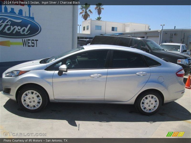 Ingot Silver / Charcoal Black 2014 Ford Fiesta S Sedan