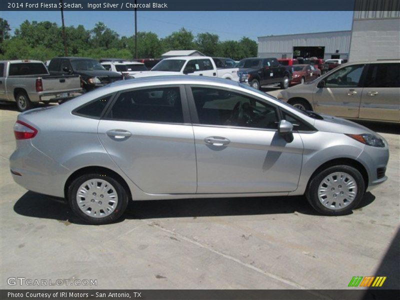 Ingot Silver / Charcoal Black 2014 Ford Fiesta S Sedan