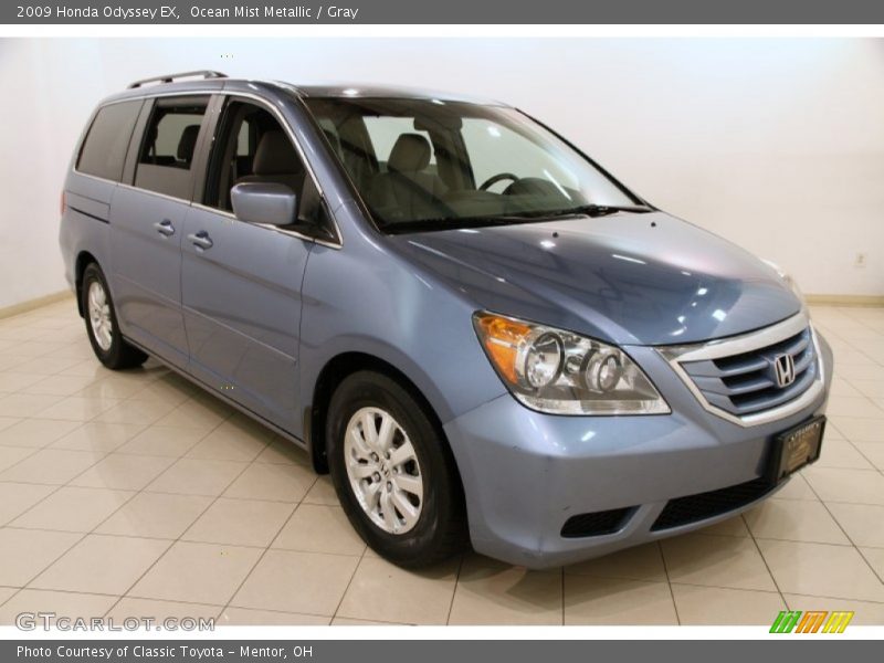 Ocean Mist Metallic / Gray 2009 Honda Odyssey EX