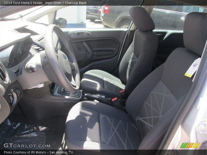 Ingot Silver / Charcoal Black 2014 Ford Fiesta S Sedan