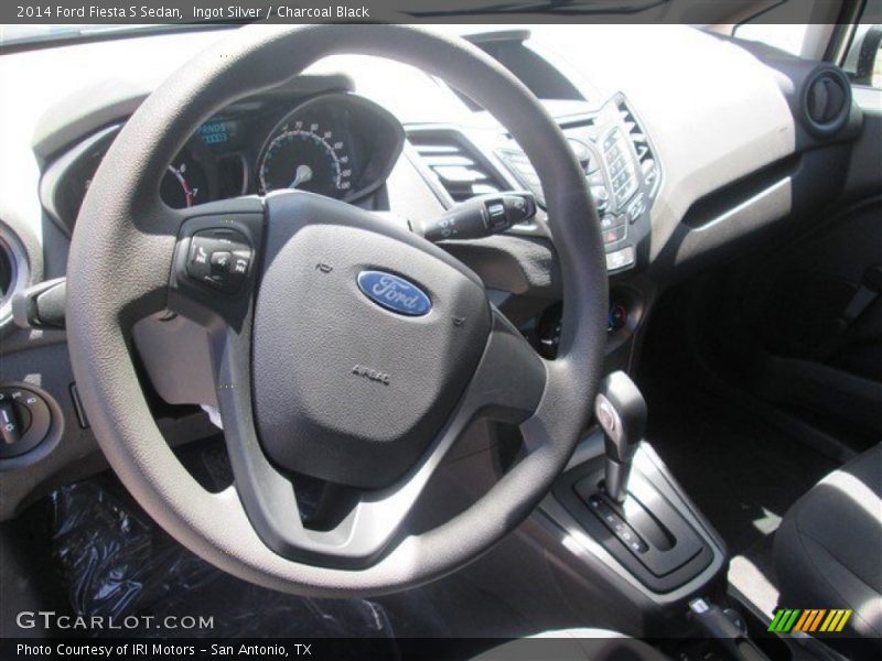 Ingot Silver / Charcoal Black 2014 Ford Fiesta S Sedan