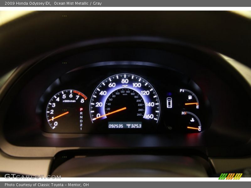 Ocean Mist Metallic / Gray 2009 Honda Odyssey EX