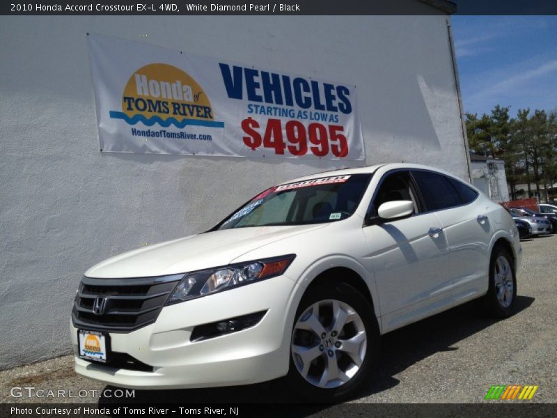 White Diamond Pearl / Black 2010 Honda Accord Crosstour EX-L 4WD