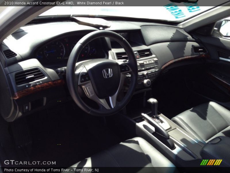 White Diamond Pearl / Black 2010 Honda Accord Crosstour EX-L 4WD