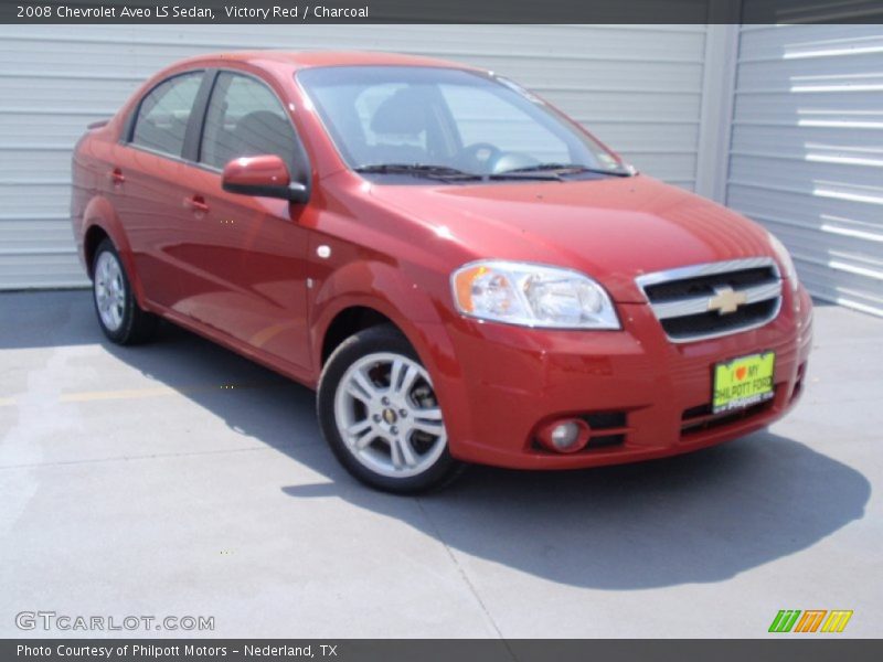 Victory Red / Charcoal 2008 Chevrolet Aveo LS Sedan