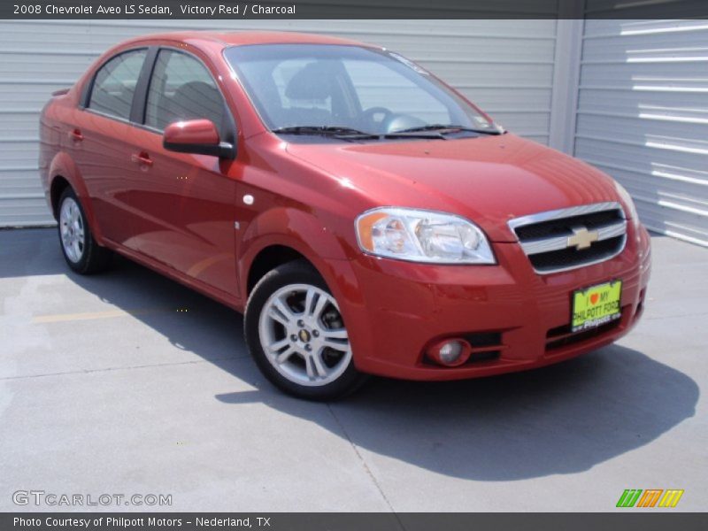 Victory Red / Charcoal 2008 Chevrolet Aveo LS Sedan