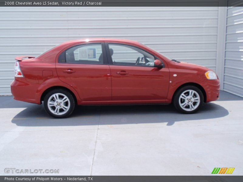 Victory Red / Charcoal 2008 Chevrolet Aveo LS Sedan