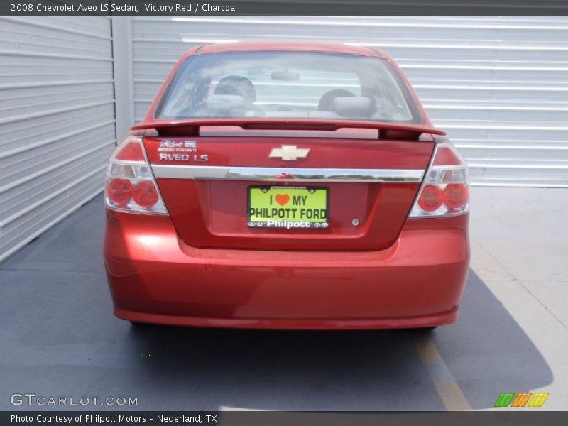 Victory Red / Charcoal 2008 Chevrolet Aveo LS Sedan