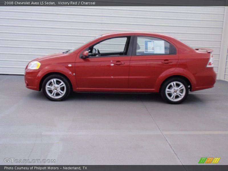 Victory Red / Charcoal 2008 Chevrolet Aveo LS Sedan