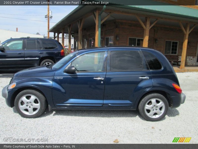Patriot Blue Pearl / Taupe/Pearl Beige 2001 Chrysler PT Cruiser Limited