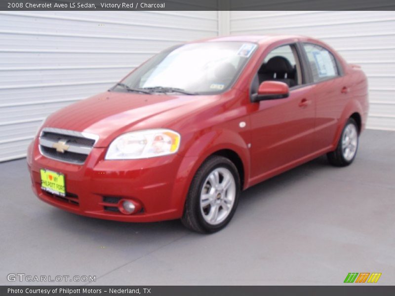 Victory Red / Charcoal 2008 Chevrolet Aveo LS Sedan