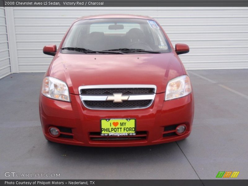 Victory Red / Charcoal 2008 Chevrolet Aveo LS Sedan