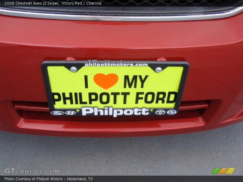 Victory Red / Charcoal 2008 Chevrolet Aveo LS Sedan