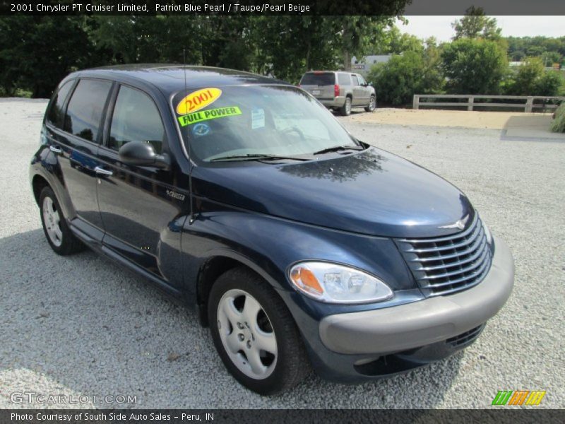 Patriot Blue Pearl / Taupe/Pearl Beige 2001 Chrysler PT Cruiser Limited