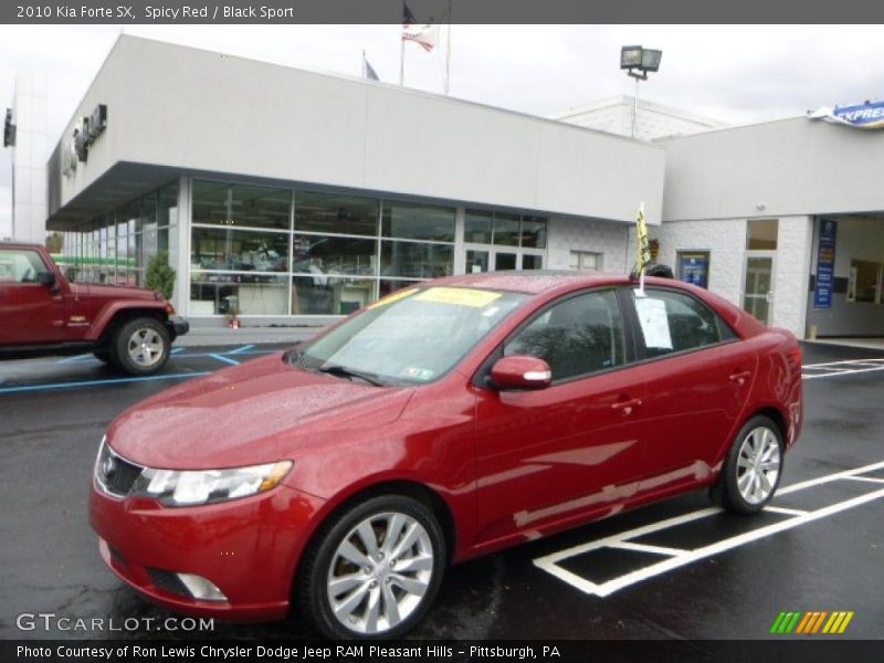 Spicy Red / Black Sport 2010 Kia Forte SX