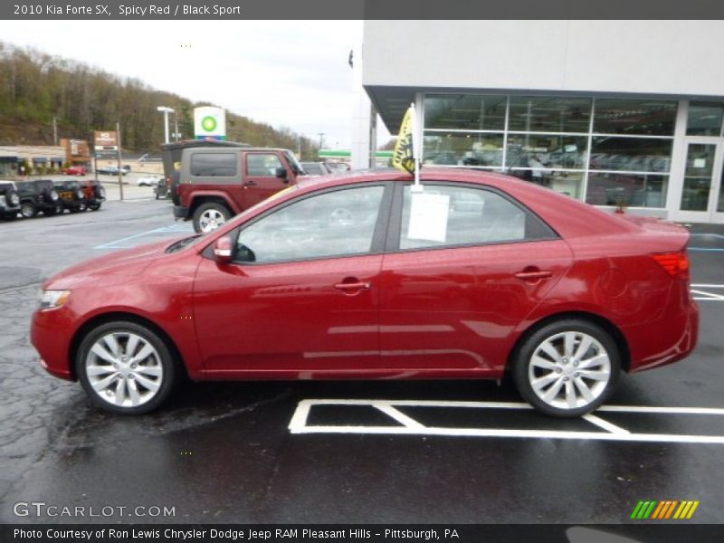 Spicy Red / Black Sport 2010 Kia Forte SX