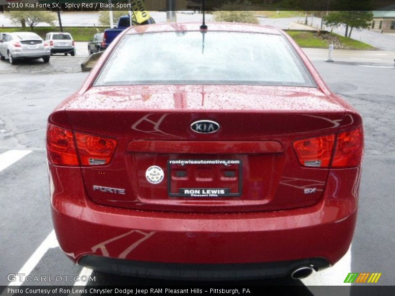 Spicy Red / Black Sport 2010 Kia Forte SX