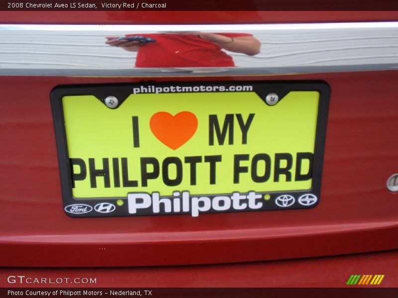 Victory Red / Charcoal 2008 Chevrolet Aveo LS Sedan