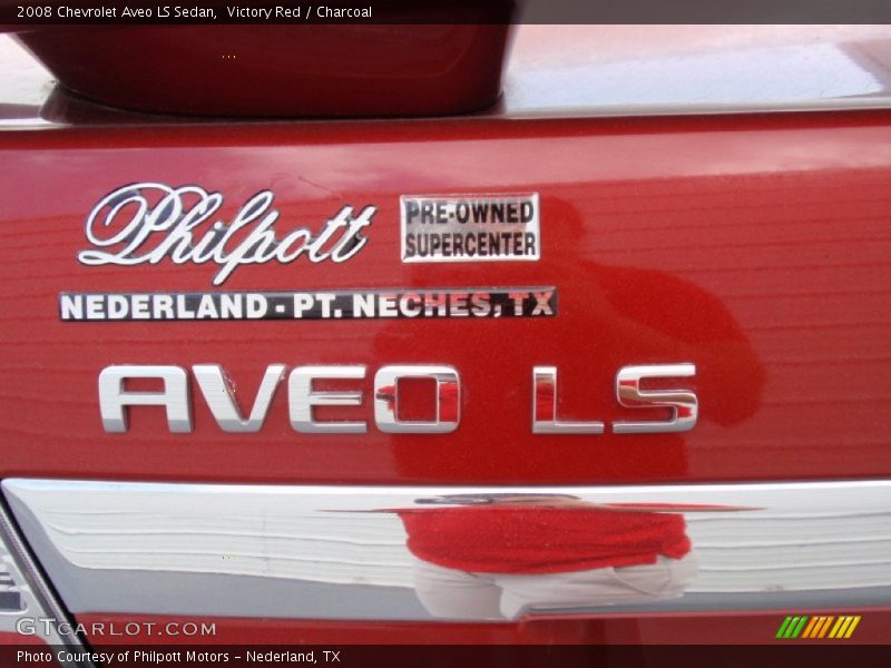 Victory Red / Charcoal 2008 Chevrolet Aveo LS Sedan