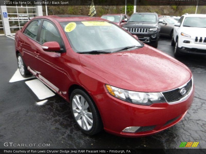 Spicy Red / Black Sport 2010 Kia Forte SX