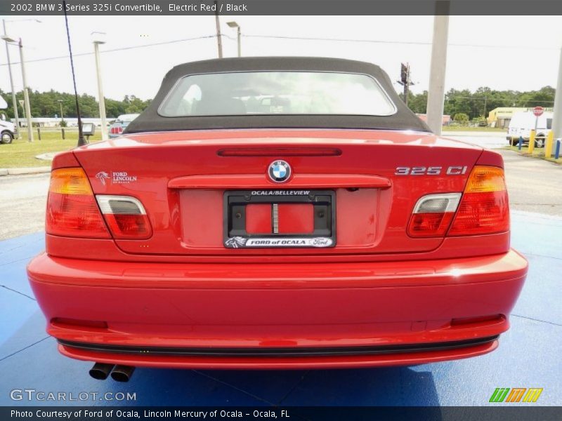 Electric Red / Black 2002 BMW 3 Series 325i Convertible