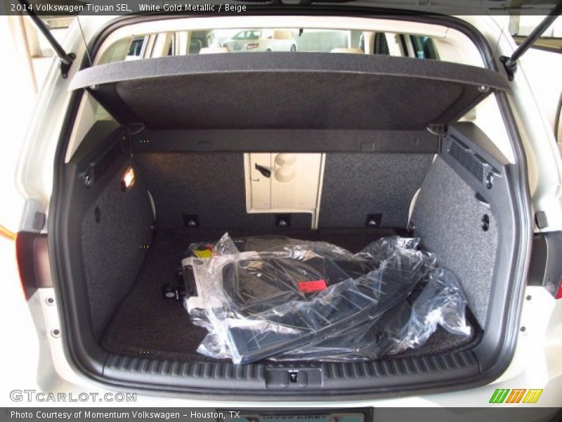 White Gold Metallic / Beige 2014 Volkswagen Tiguan SEL