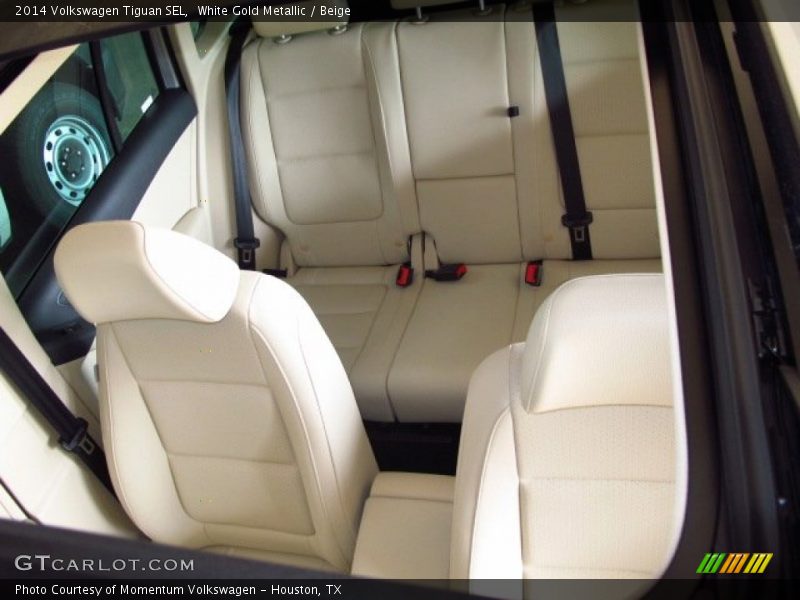 White Gold Metallic / Beige 2014 Volkswagen Tiguan SEL